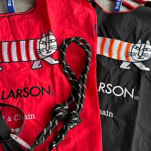 猫柄刺繍バッグ トートバッグエコバッグ ブラック・レッド ショルダーストラップ1本付き