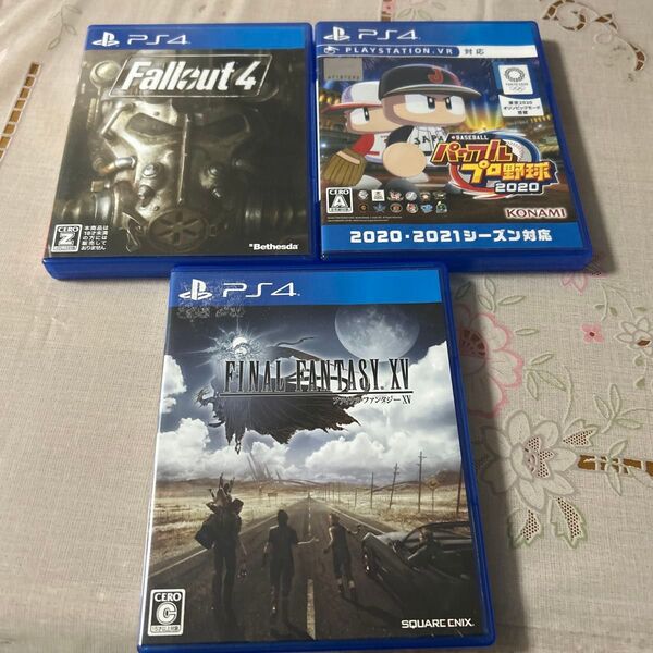 【PS4】 お買い得!3本セット!Fallout 4 パワプロ2020 FF15