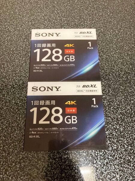 新品 SONY ブルーレイ BD-R XL 128GB BNR4VAPJ4 2枚セット