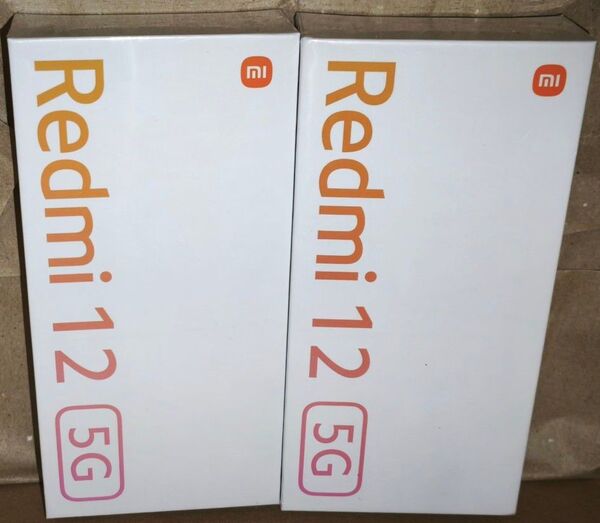 Softbank Xiaomi Redmi 12 5G ミッドナイトブラック&ムーンライトホワイト 2台セット 未開封品
