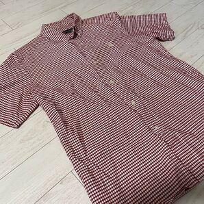 BACKCHANNEL 半袖シャツ チェック レッド