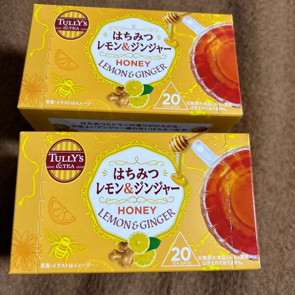 TULLY'S はちみつレモン&ジンジャー ティーバッグ 2箱セット(20袋×2)