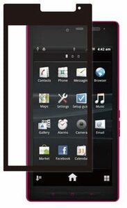 ★即決 iBUFFALO docomo AQUOS PHONE SH-06D 液晶 保護フィルム 光沢 ブラック BSEFGSH06DBK 携帯 スマホ 保護シール 保護シート 防止 新品