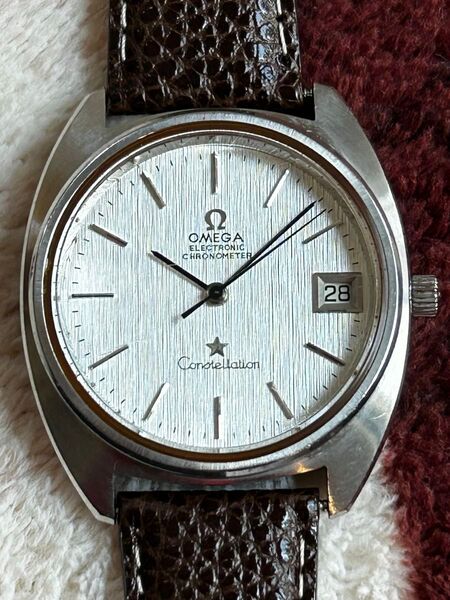 【珍品】OMEGA 音叉 絹目文字盤 エレクトロニック コンステレーション