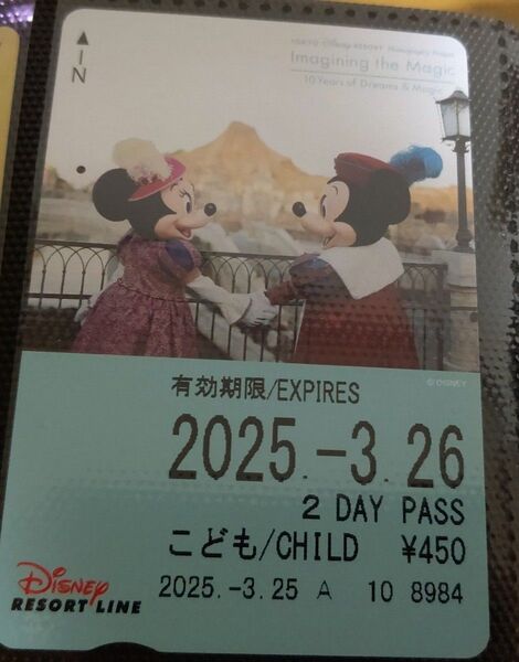 ディズニーリゾートライン リゾートライン リゾート切符 切符 ミッキー ミニー