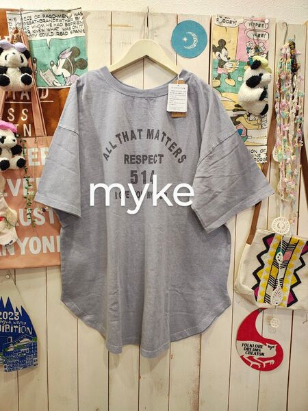 myke(^o^)ピグメント加工 バックヘンリー チュニック