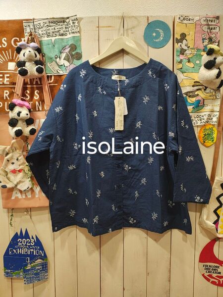 isoLaine(^o^)刺繍ブラウス 8分くらい サイズL