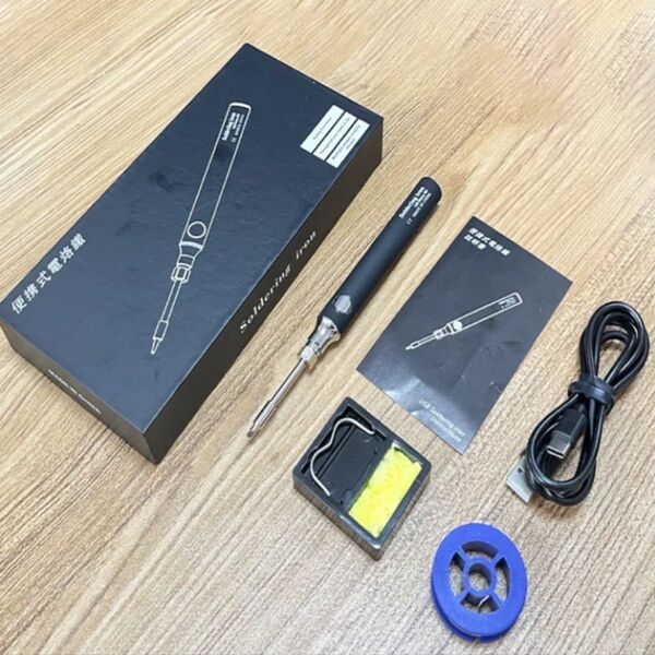 コードレス電気はんだごて USB充電式 ブラック
