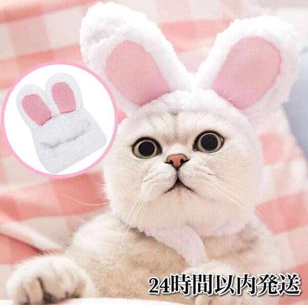 【お値引き大歓迎♪】猫用 うさぎ耳キャップ 被り物 着ぐるみ ウサギ 帽子 猫用帽子 コスチューム 愛猫 映え 記念日 誕生日