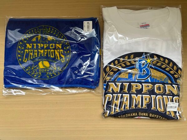 【新品未開封】日本シリーズ2024優勝記念 Tシャツ ホワイトXL IYOKOHAMAタオルマフラー 横浜DeNAベイスターズ