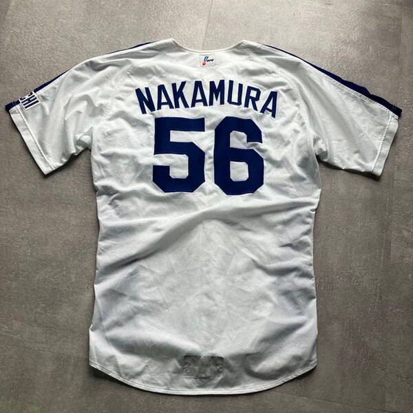 中日ドラゴンズ 中村 公治 実使用ユニホーム 05年ミズノ 背番号56 支給品 MIZUNO ベースボールシャツ ミズノプロ野球