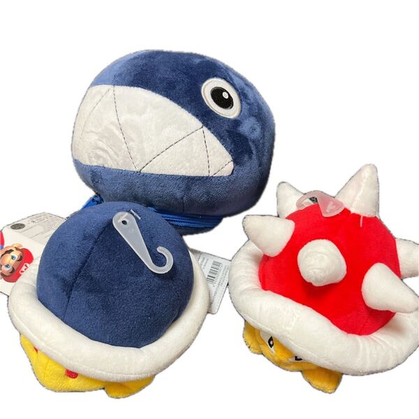 スーパーマリオ 三栄貿易 敵キャラ ぬいぐるみ トゲゾー メット ブルブルワンワン 3点セット 新品タグ付き USJ