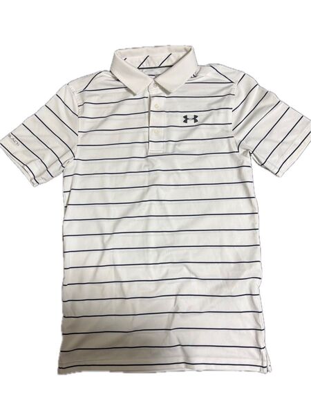 アンダーアーマー ポロシャツ セット ホワイト ネイビー ボーダー GOLF ゴルフ UNDER ARMOUR