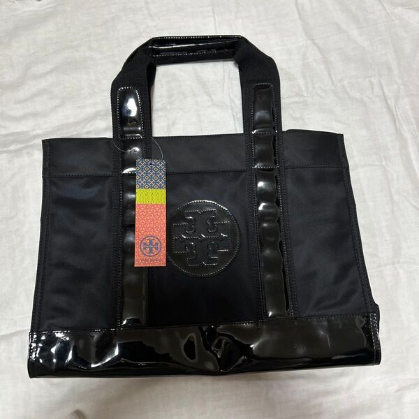 トリーバーチ TORY BURCH トートバッグ エナメル ブラック『未使用品』