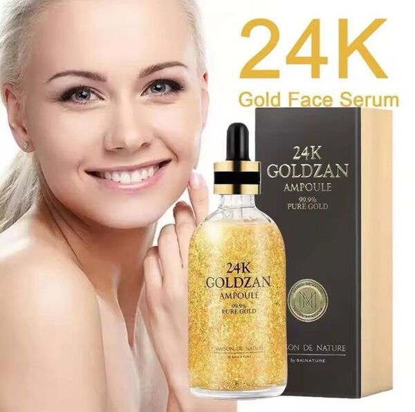 24K GOLD ヒアルロン酸 美容液 100ml 大容量 シミ薄効果 エッセンシャルオイル コスメ 大注目 人気急上昇