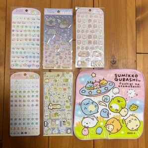 すみっコぐらし ハンカチ シール まとめ売り 総額1340円 サンエックス 新品 ステッカー ミニタオル