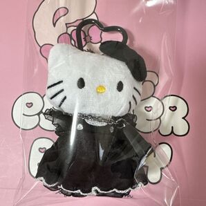 新品 キティ ドレスアップ ハローキティ 黒ドレス キーホルダー ブラック