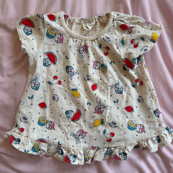 ドキンちゃん Tシャツ チュニック 夏 半袖 80 子供服 綿100% アンパンマン