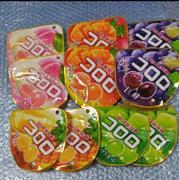 コロロ 5種類10点セット(白桃、マンゴー、巨峰、パイン他)