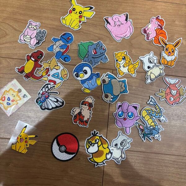 ポケモン ワッペン まとめ売り ポッチャマ ピカチュウ トゲピー イーブイ