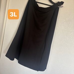 未使用!!大きいサイズ 3L スカート 黒 しまむら