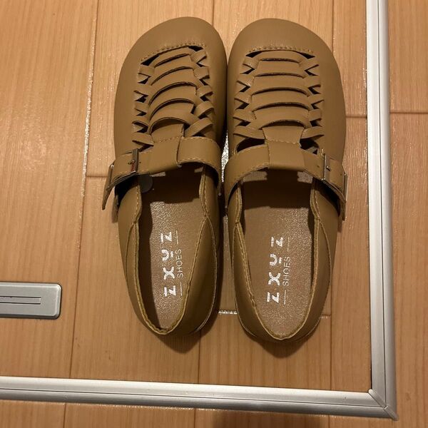ZARA メッシュサンダル ベージュ 37