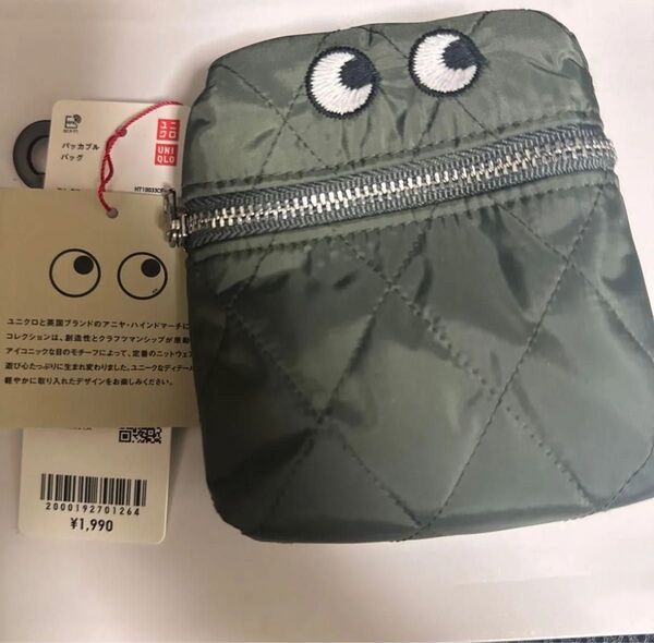UNIQLO アニヤハインドマーチ パッカブルバッグ ポーチ エコバッグ ユニクロ オリーブ