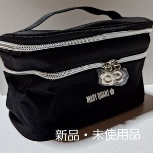 【新品・未使用品】マリークワント&ROSY 2段型多機能バニティ メイクポーチ 可愛い ブラック 希少
