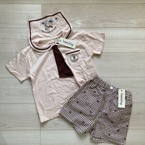 hooday ミッキー 130cm Tシャツ ベージュ