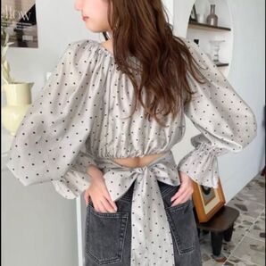 【新品】2wayガーリーシャツ グレー