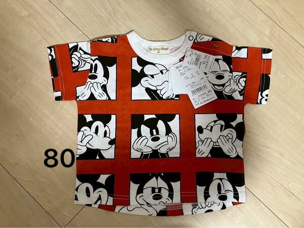 【新品】シ・シュ・ノン ミッキー 半袖Tシャツ 80
