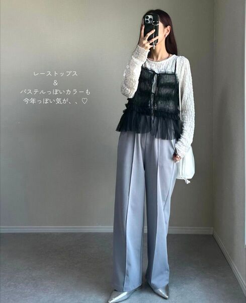 チュールフリル ビスチェ