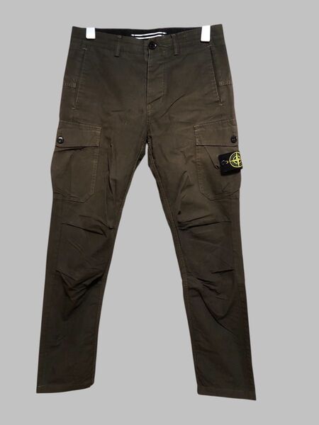【訳あり】Stone Island カーゴパンツ カーキ サイズ29 イタリア製 ストーンアイランド