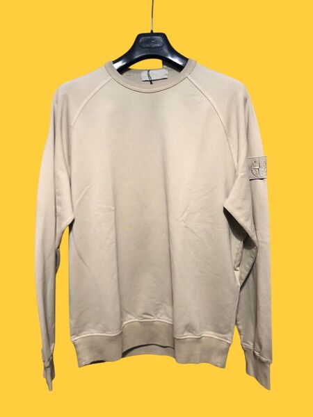 STONE ISLAND GHOST スウェットトレーナー ベージュ サイズM 【定番ワッペン付き】ストーンアイランドゴースト
