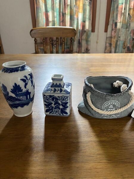 一輪挿し 陶器 未使用 花瓶 陶器 インテリア 一輪挿し 花入 3個