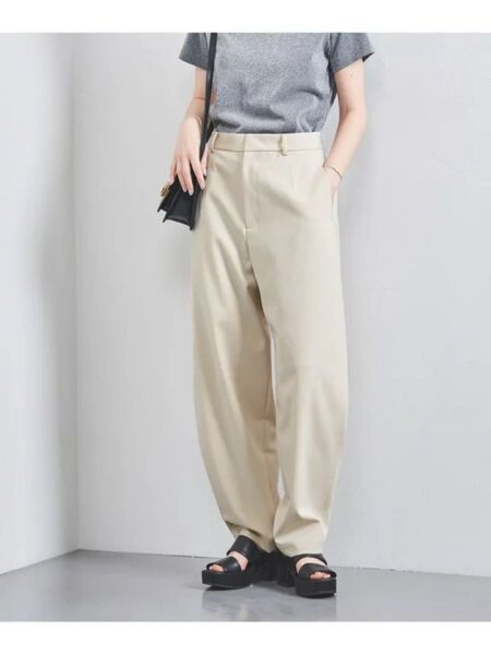 新品未使用タグ付 24200円 ジョーゼット バレル パンツ ホワイト 白パンツ UNITED ARROWS ユナイテッドアローズ