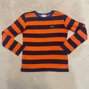 LACOSTE ボーダー長袖Tシャツ 128cm