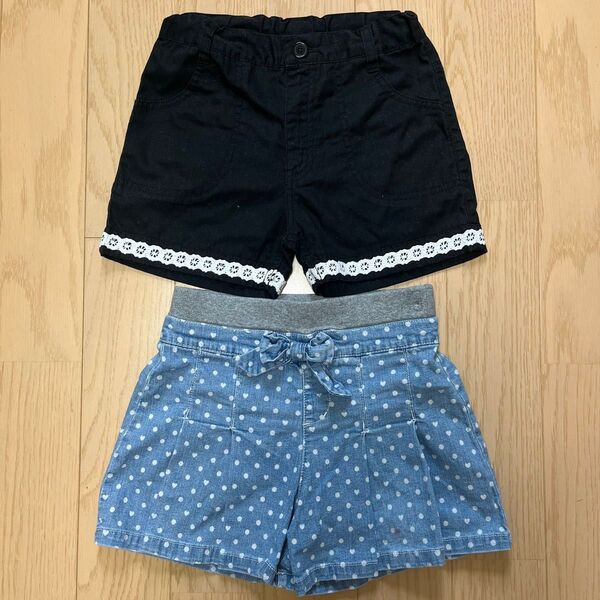 ショートパンツ キュロット 130 2枚
