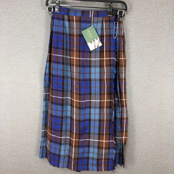 新品 O’NEIL of DUBLIN リネンキルトスカート ロング 80cm ブルー