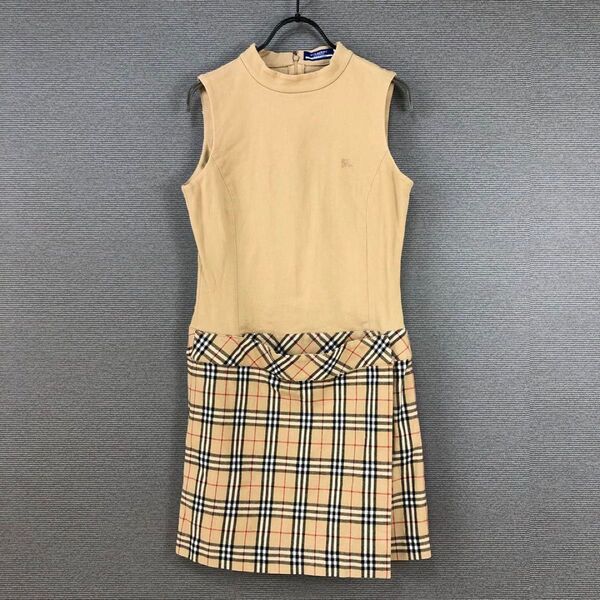 BURBERRY BLUE LABEL ノバチェックドッキングワンピース 38