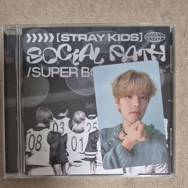 新品 通常盤 Stray Kids CD/Social Path Super Bowl 両面トレカ マイル付き スンミン