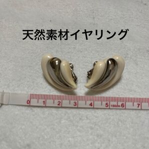天然素材イヤリング