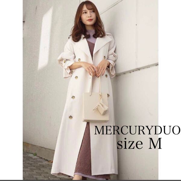 MERCURYDUO マーキュリーデュオ バックドロスト異素材トレンチコート