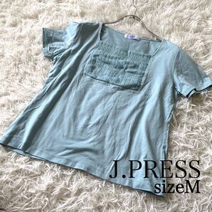 J.PRESS 半袖トップス ピンタック M ミントグリーン レディース