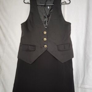 【最終値下中】レディース ベスト スカート セット ブラック /ベストMサイズ スカートウェスト73cm