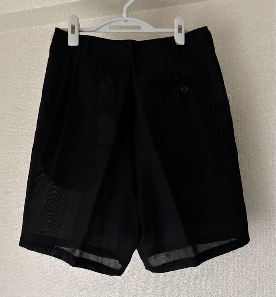Y'sレディースハーフパンツ 黒