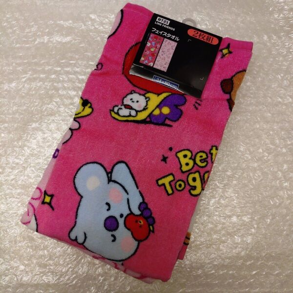 新品 BT21 フェイスタオル 2枚組