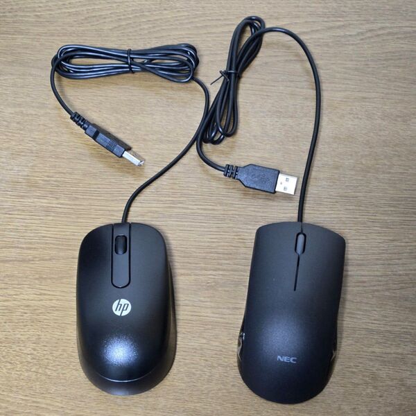hp NEC USB マウス 2個セット 光学式 有線