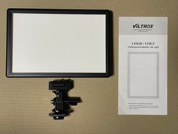 Viltrox L116T 超薄型 LED ビデオライト 輝度と色温度調整可能
