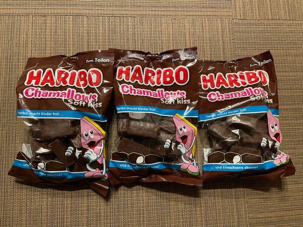 ⑤ ハリボー HARIBO チョコマシュマロ マシュマロ 3袋 訳あり 配達中に溶けてしまいました